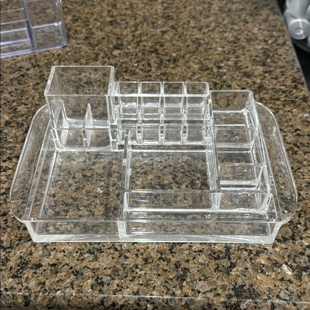 4 piece Clear Acrylic Makeup Organizer Set